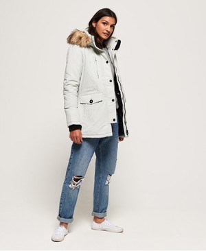 Superdry Ashley Everest Női Kabát Fehér | UWTZM8460